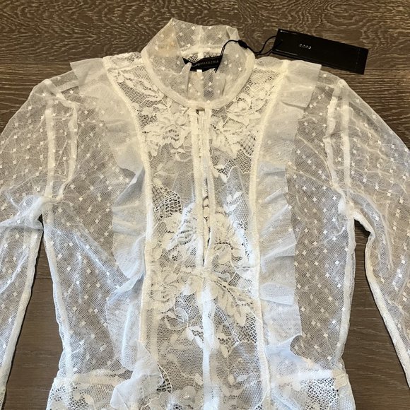 Super Sexy And Pretty BCBGMaxAzaria Lace Keyhole Bodysuit - NWT - Picture 5 of 11